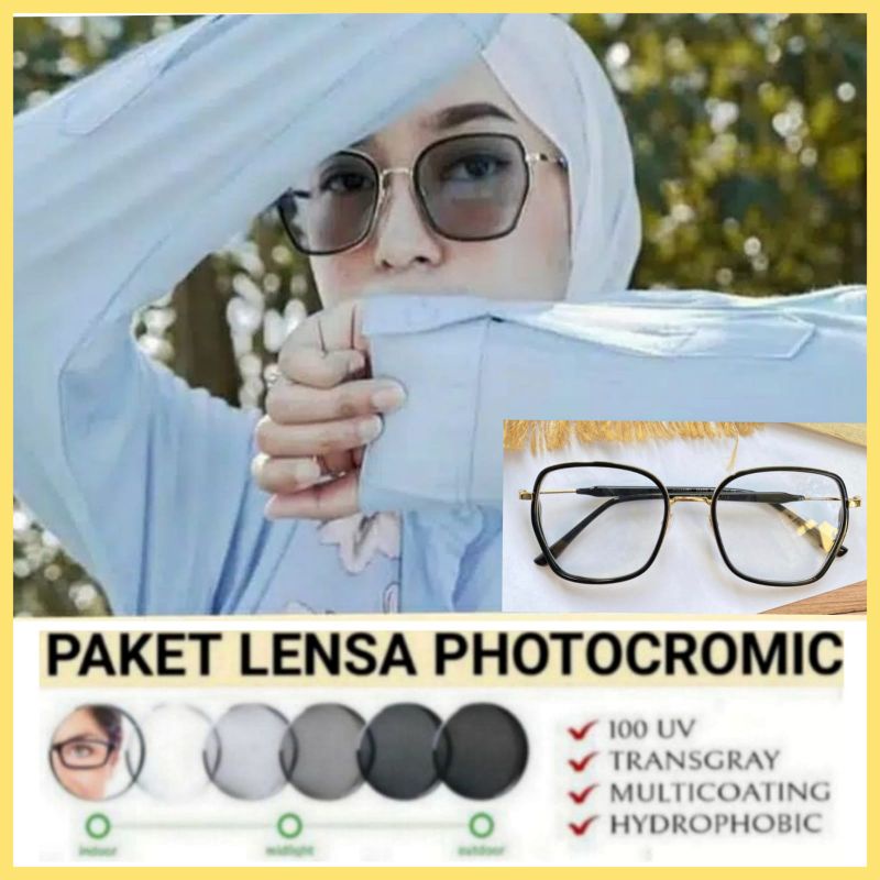 baru kacamata photocromic bis ganti lensa minus dan normal frame 0345