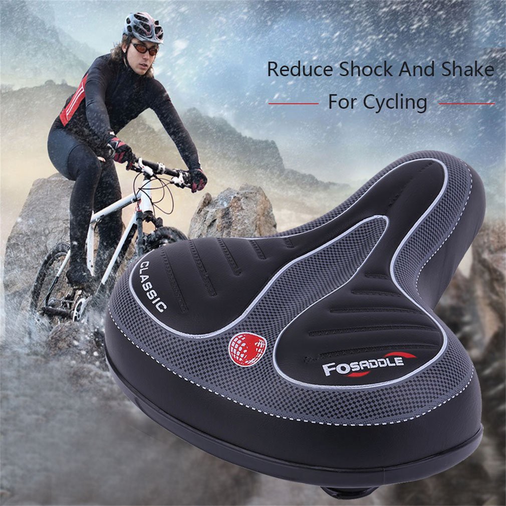 BISA COD VERDENERGIA Sadel Sepeda Comfortable Shock Absorption with Tail Warning Reflective Tape -