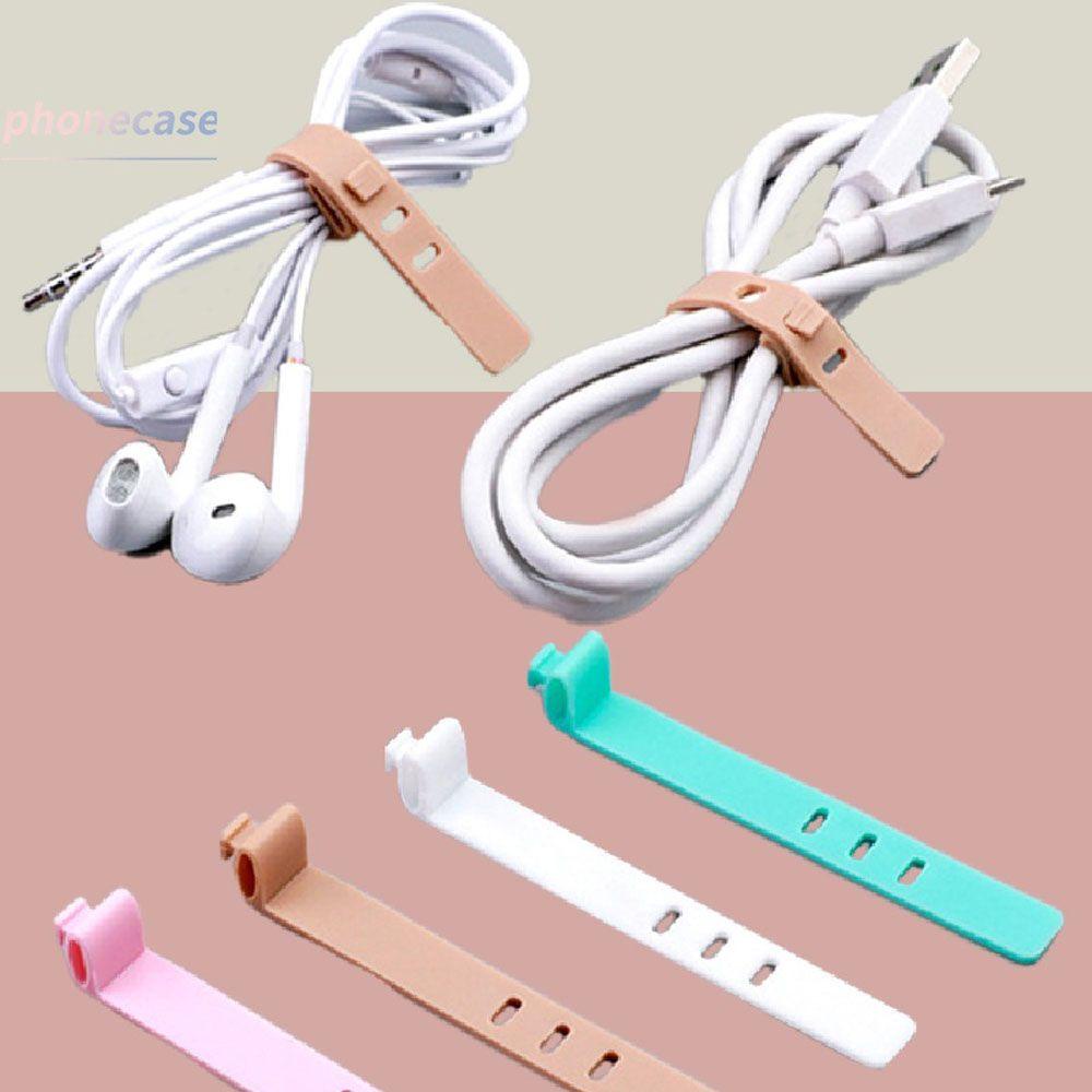 Rebuy Cable Winder Organizer Penyimpanan Serbaguna Cord Fixer Aksesoris Kantor Manajemen Klip Earphone Klip Tempat Kabel