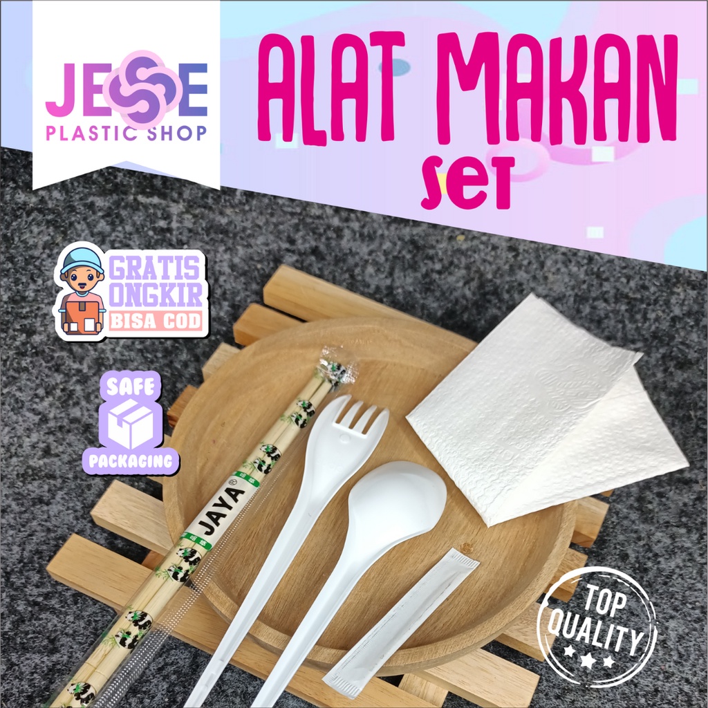 Set Sendok Garpu | Set Sendok Garpu Makan Plastik | Set Sendok Garpu Catering | Set Sendok Garpu Ste