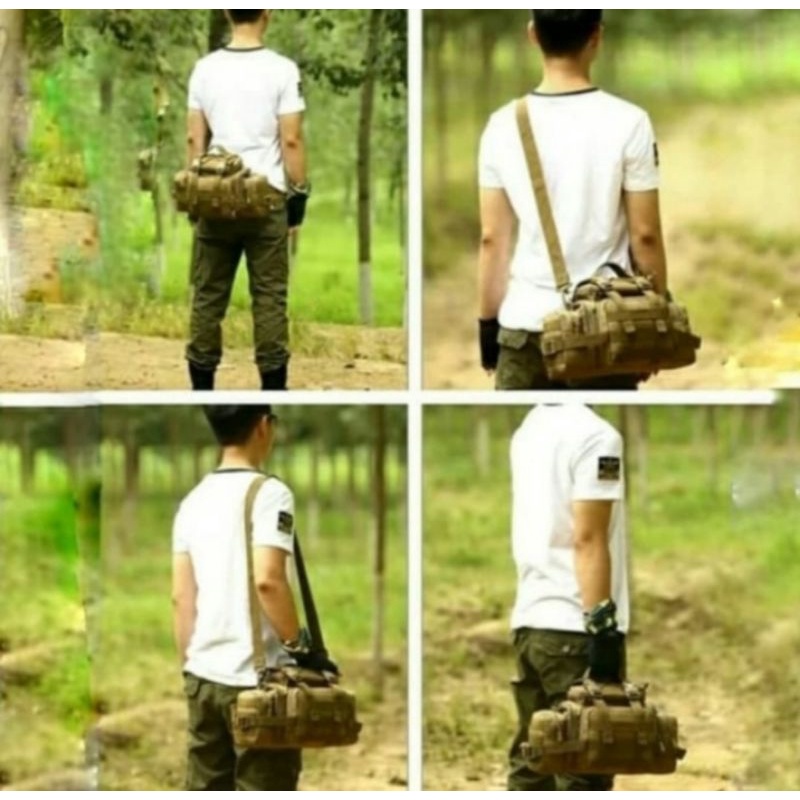 tas slempang tas warior tactical army model terbaru