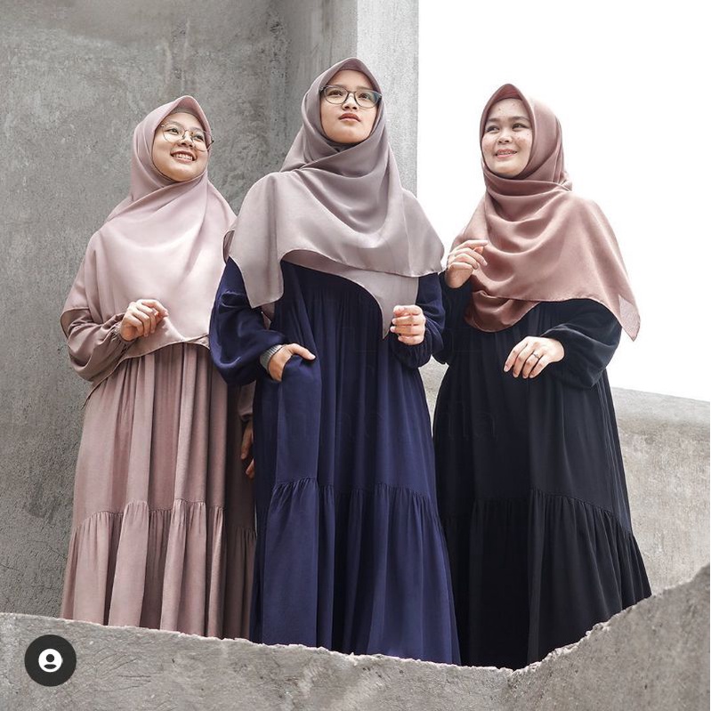 Gamis Seville hijab alila / gamis rayon twill hijab alila