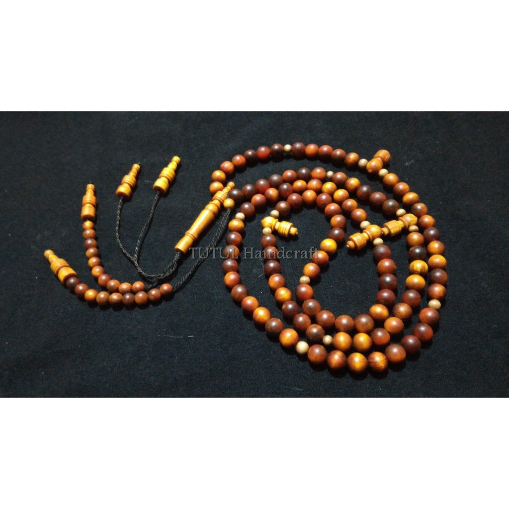 Tasbih TIJANI kayu GAHARU AGHATIS Grad A ukuran 10 mm