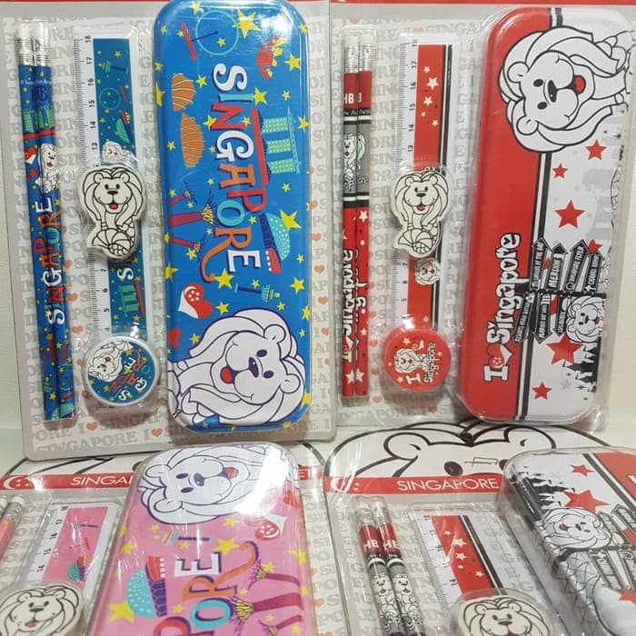

Paket Alat Tulis - Paket Puzzle Anak - Paket Ujian Stationery Set Singapore Merlion Original Produk