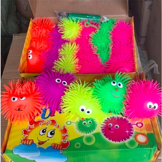 [ISTY] BOLA YOYO UBUR LED / SMILE DURI / FERHAT BALL / BOLA KARET PUFFER BALL ANEKA MODEL UBUR UBUR 