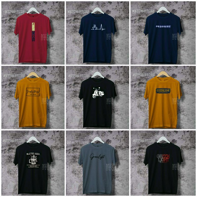 KAOS PRIA WANITA Distro | PAKET HEMAT 6 PCS 100RB| KAOS GROSIR MURAH | KAOS PRIA