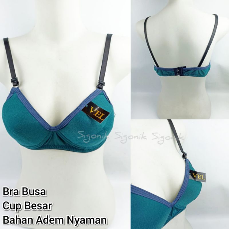 Bra BH Cup Busa Wanita Dewasa 34 36 38 BATOK Besar Tanpa Kawat Cewek Remaja Perempuan Big Size Jumbo Sigonik