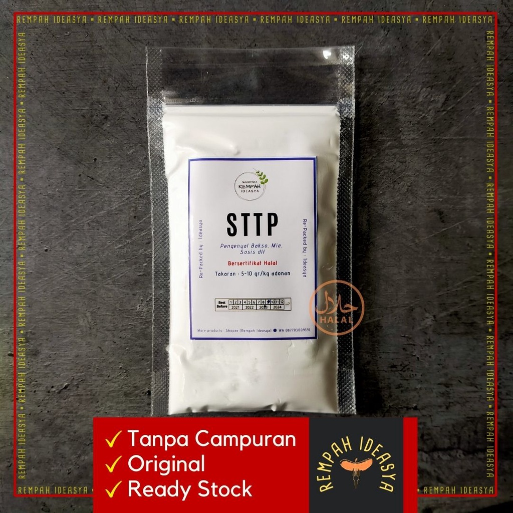 

STTP / STPP Thailand (Sodium Tripolyphospat) Pengenyal Bakso, Sosis, Nugget, Mie, Perenyah Kerupuk