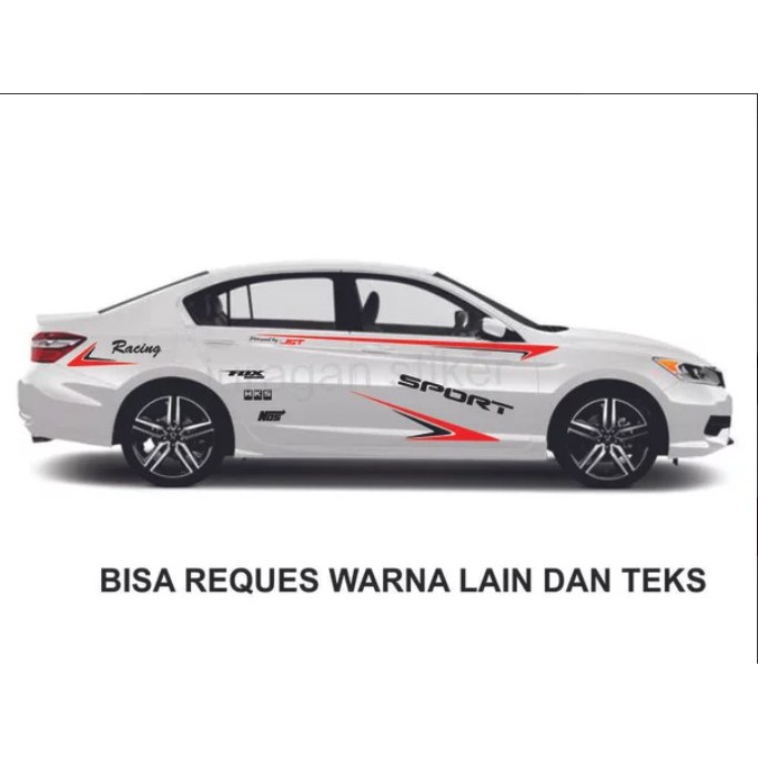 Stiker Cutting Mobil Sedan Racing Sport Stiker Mobil Sedan Vios Corolla Camry Stiker Body SampingTer