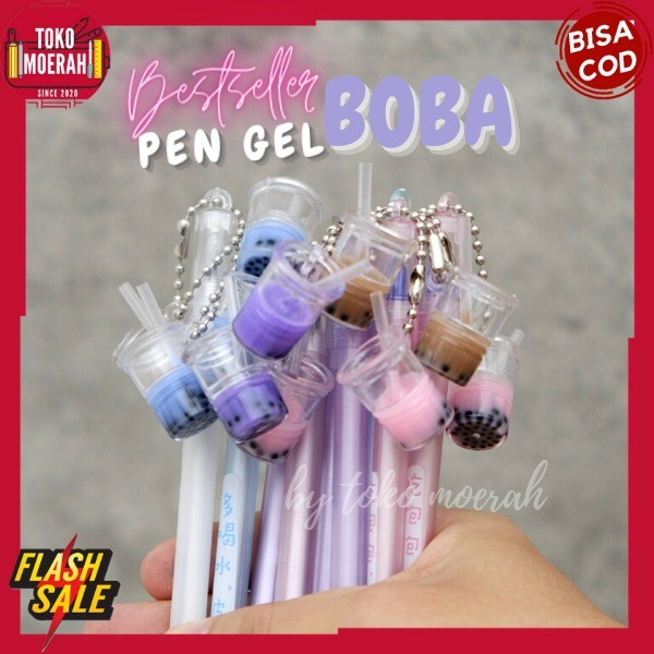 

MURAH PULPEN LUCU / BOLPEN MURAH / PEN GEL GANTUNGAN BOBA BUBBLE TEA - Biru Muda