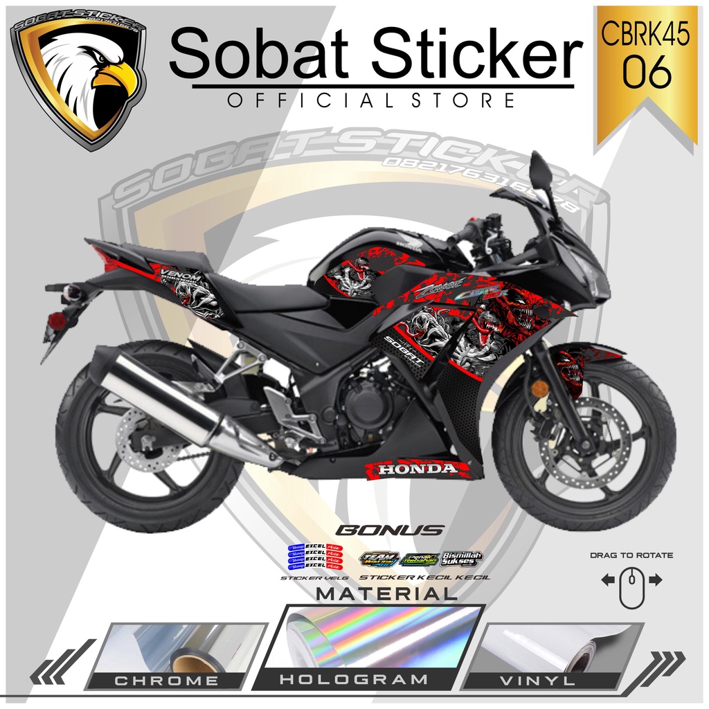 STRIPING HONDA CBR K45 - STRIPING HOLOHRAM HONDA CBR K45 2014-2016 VENOM