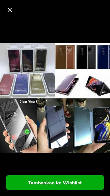 CASE FLIP COVER MIROR KACA/CASING CLEAR VIEW STANDING HUAWEI P20/P30 NOVA 3I HONOR 8X