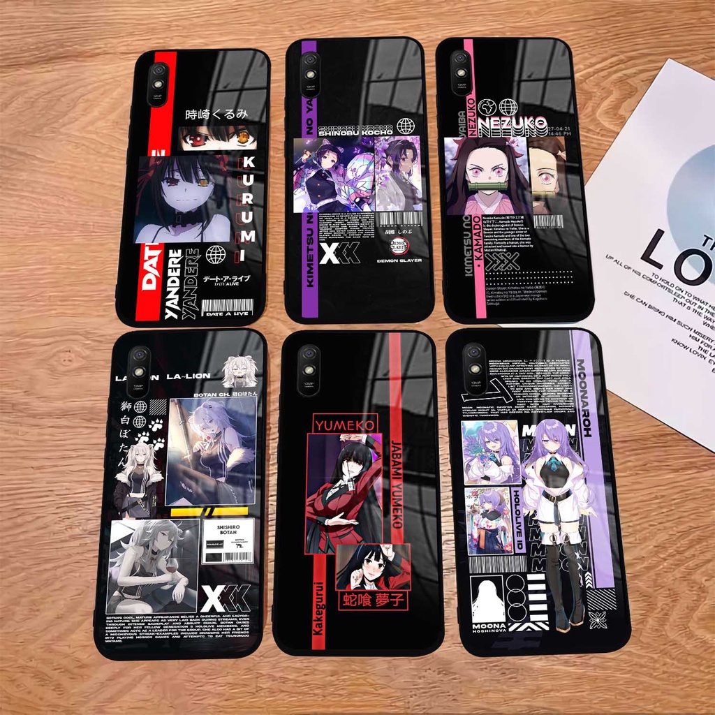 Case Glossy Kilau Redmi 9A | Casing Hp Xiaomi | Pelindung Smartphone | Motif Anime Aesthetic