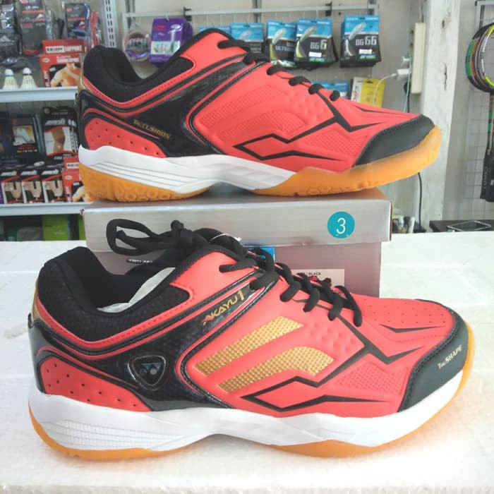 Sepatu Badminton Yonex (original) Akayu 1 warna Red/Black