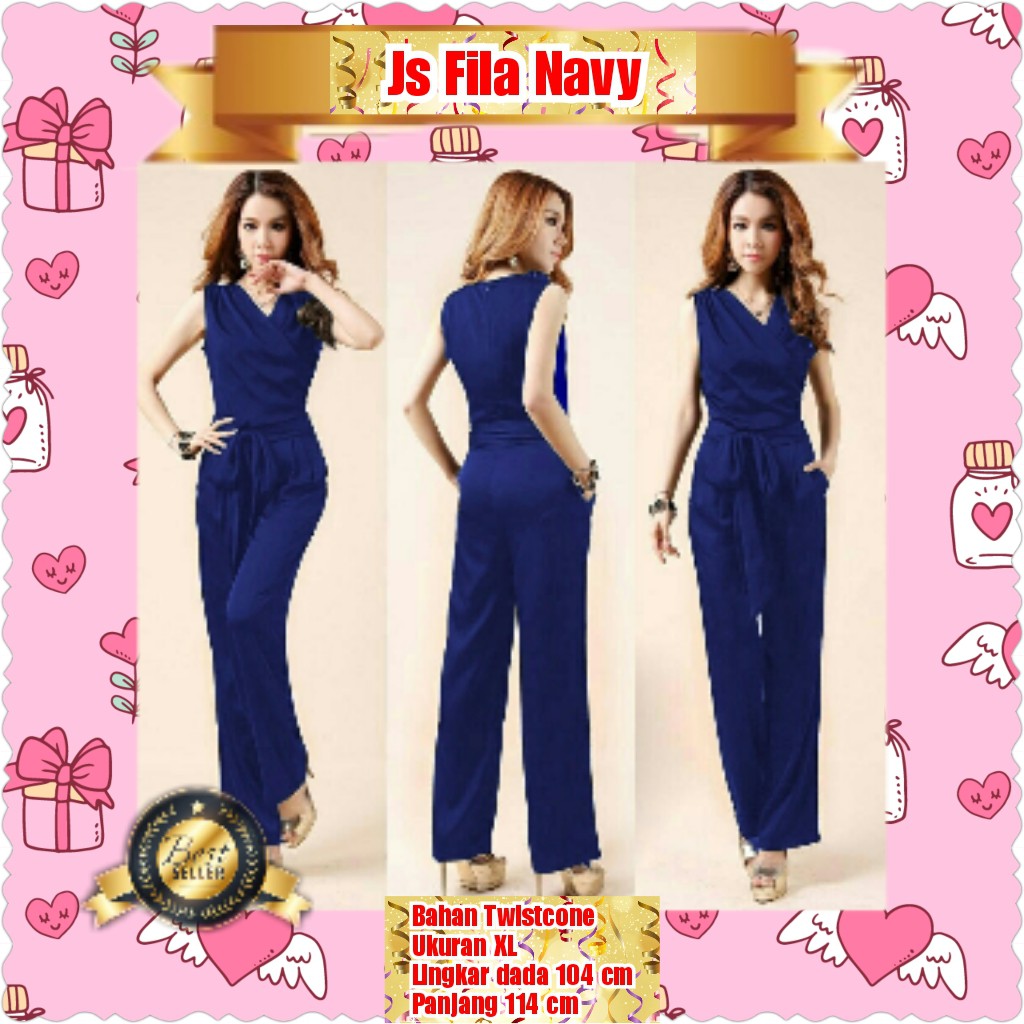 JS VILLA / JAMSUIT WANITA / BLACK / NAVY / RED / TERMURAH