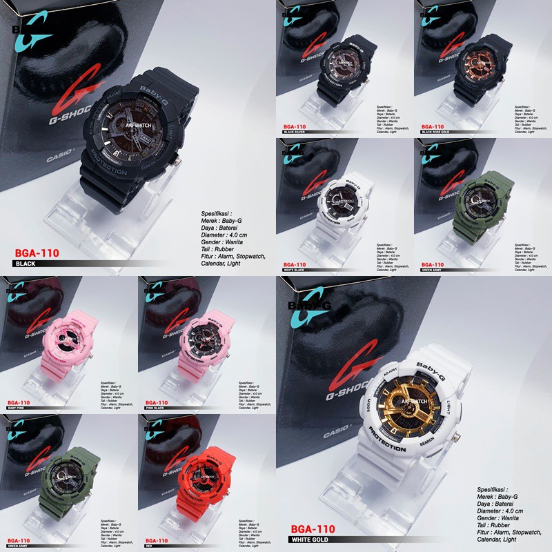 Jamtangan Wanita Digital CASIO BABY G BGA-110