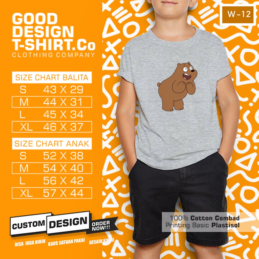 Kaos  Anak We Bare Bears Grizzly 4