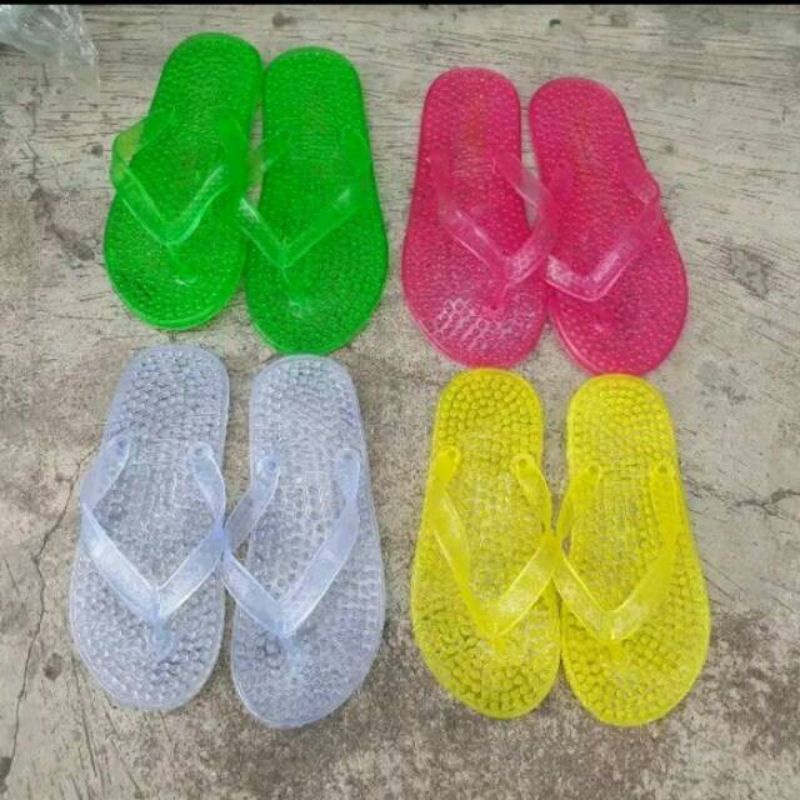 Sandal Karet Kesehatan Refleksi Terapi Rematik Bening Warna Sunlux