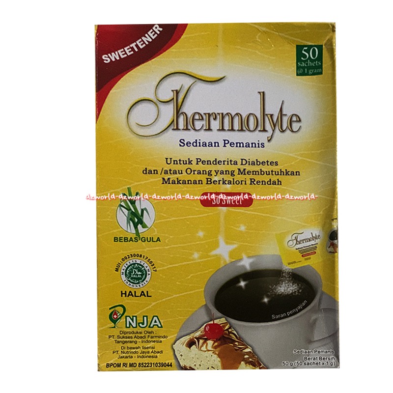 

Thermolyte Diet Sugar Gula Rendah Kalori 50sachet Cocok Untuk Penderita Diabetes Thermolite Termolait Termolite