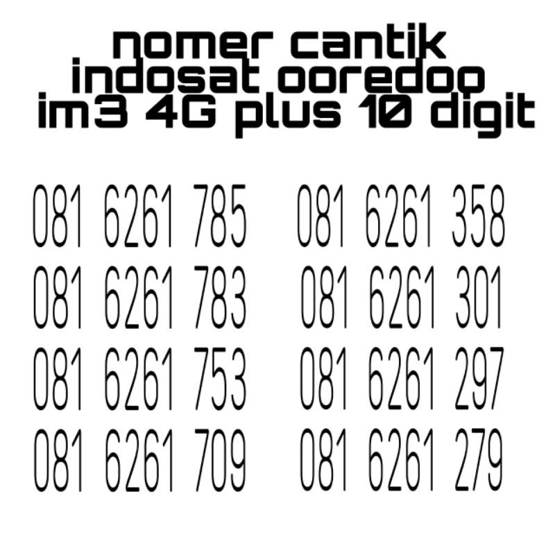 kartu perdana indosat ooredoo 10 digit