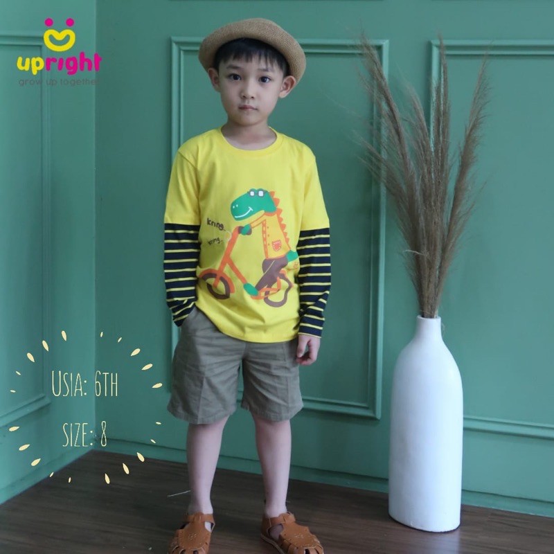 kaos Anak Longsleeve mix Boy Girl Upright