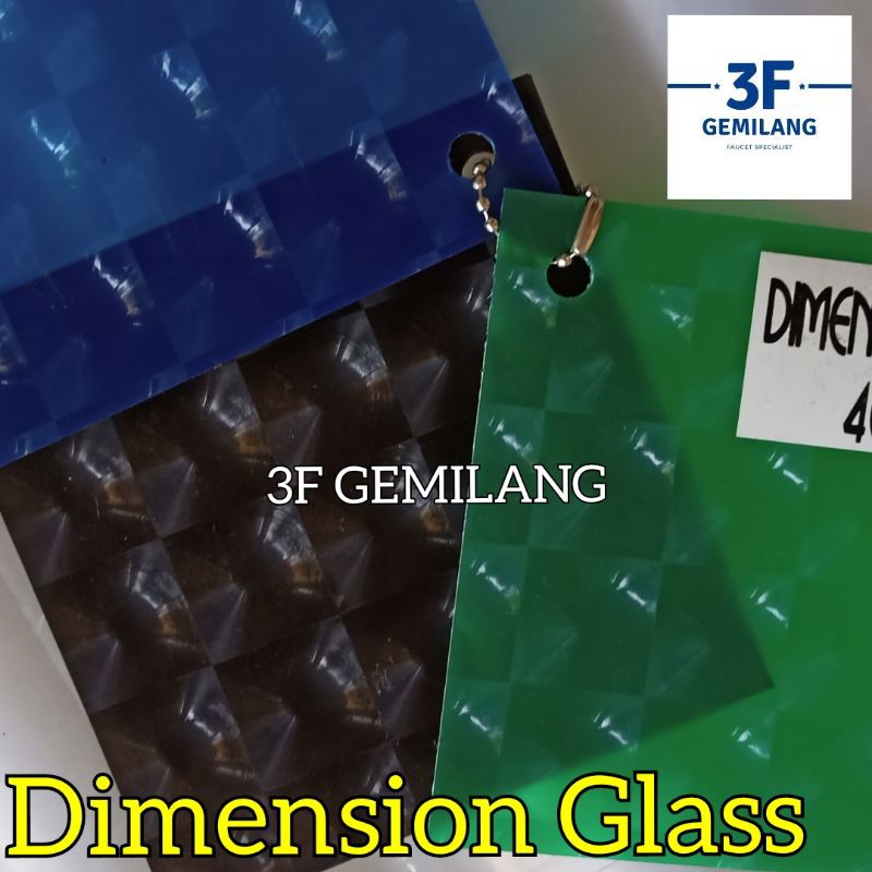 Fiber Plastik Penutup Pagar DIMENSION GLASS 3D Meteran