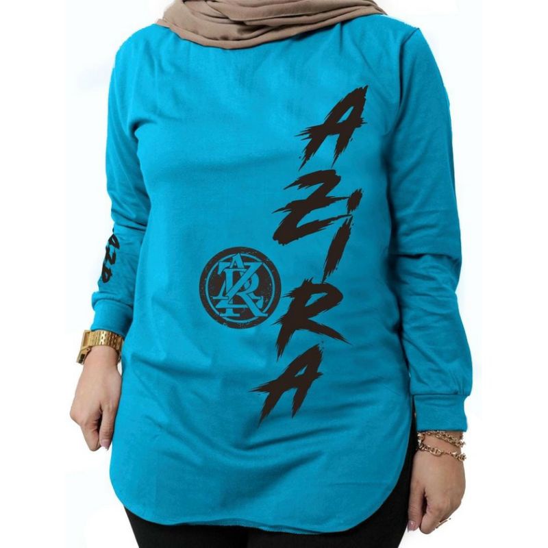 KAOS AZIRA Kaos Wanita Lengan Panjang Size M L XL XXL XXXL Pashion Hijab Terbaru