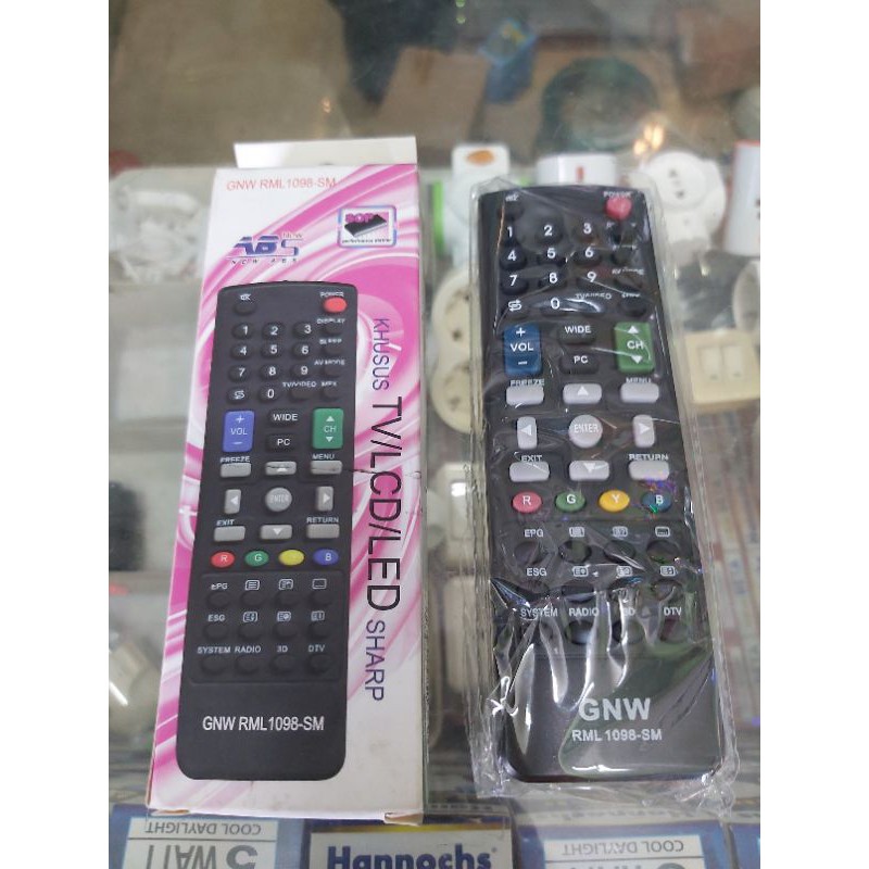 Remote TV SHARP LED tanpa setting.