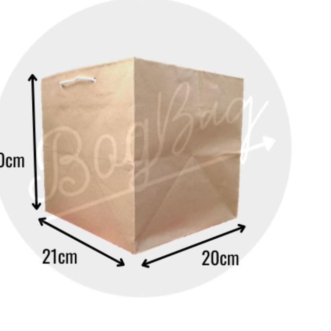 

✼ paperbag polos kotak 20x20 craf SAMSON ❃