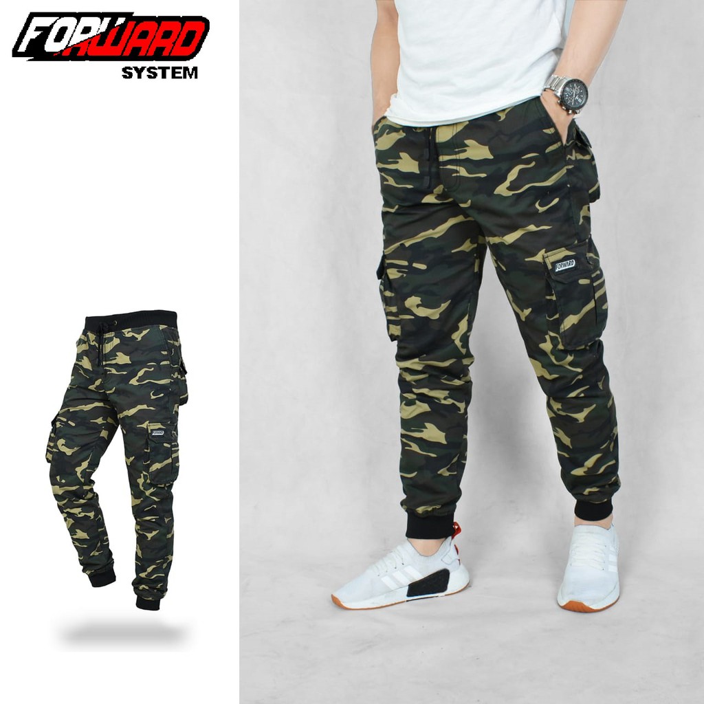  Celana  joger jogger cargo  army loreng  forward system 