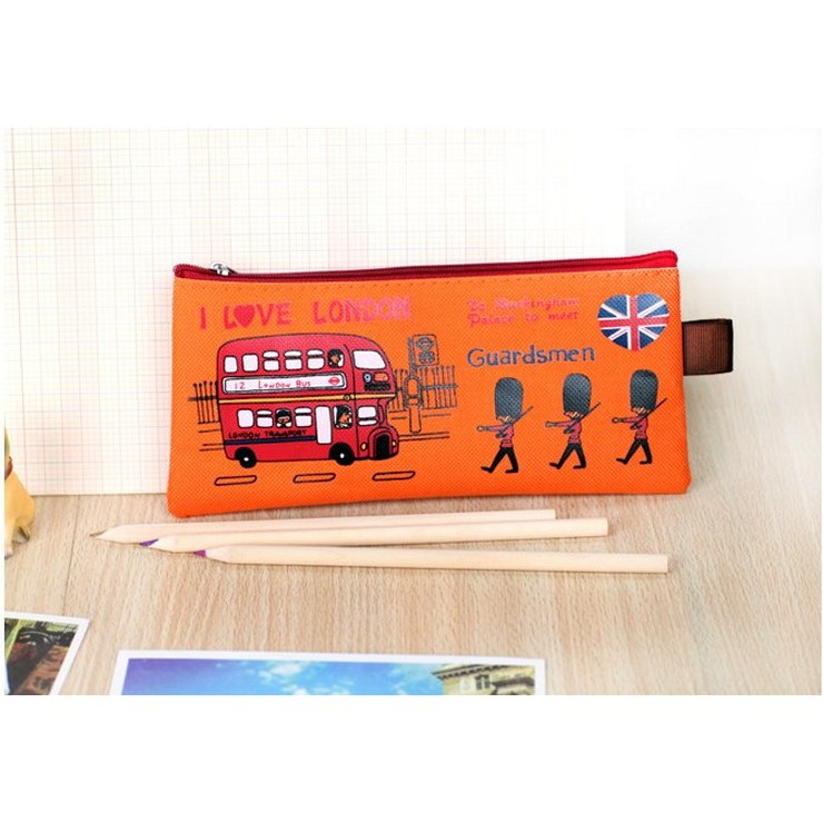 OILA tempat pensil I love london / I love london pencil case (3G2&amp;3g1) STP002