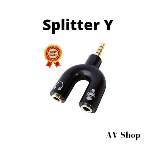 Audio Splitter 2 in 1untuk Microphone dan Headset untuk HP Smartphone Laptop Tablet Murah