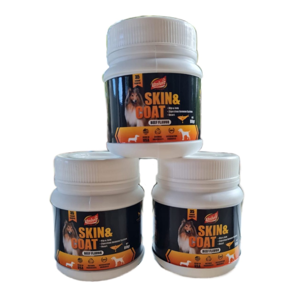 Univit Skin & Coat 80gr - vitamin anjing