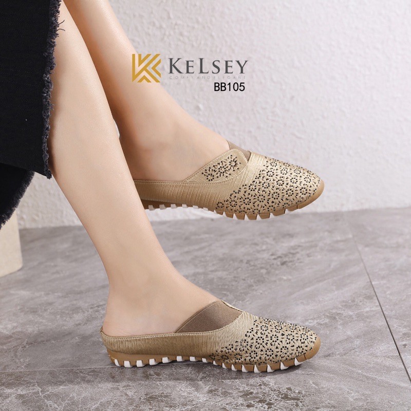 RESTOCK!!  NICOLE SANDAL SLIP ON KELSEY BB105 SANDAL WANITA FLAT SHOES IMPORT