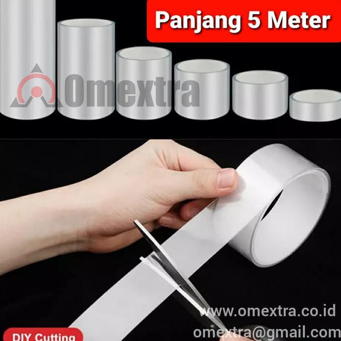 

BARU. Stiker Transparan Anti Gores Sticker Protector Omextra High Bond DIY - Lebar 2 cm