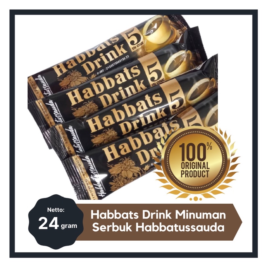 

Habbats Drink 5 In One Minuman Serbuk Habbatussauda Minuman Pengganti Kopi Aman di Lambung 1 Pcs