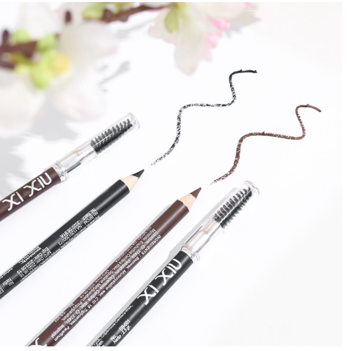 XI XIU Eyebrow Pencil | Black | Brown | Xixiu Pensil Alis Hitam | Coklat | Eye Brow 2in1