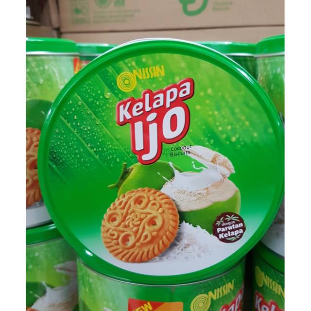 

nissin kelapa ijo 350gr/biskuit kelapa kaleng