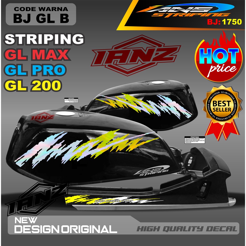 STIKER STRIPING HOLOGRAM GL 2000 /  STIKER GL MAX VARIASI HOLOGRAM / STIKER HOLOGRAM