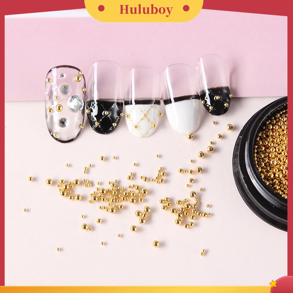 Huluboy Huluboy♡ Aksesoris Stud Bola 3D Bahan Metal Untuk Dekorasi Kuku