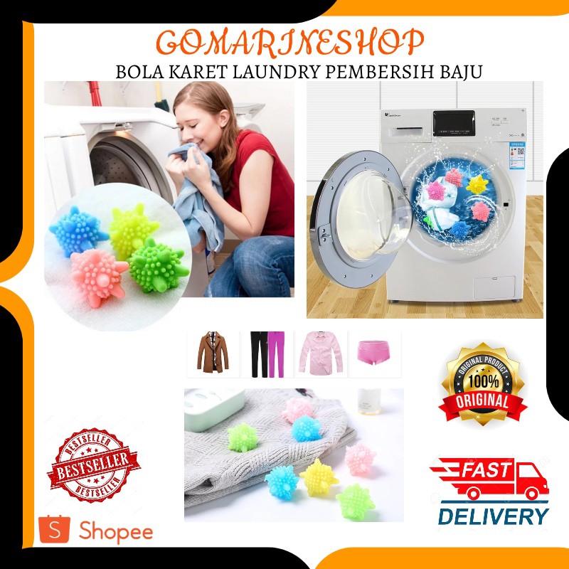 Gomarineshop Bola Karet Pencuci Baju  Bola Laundry 