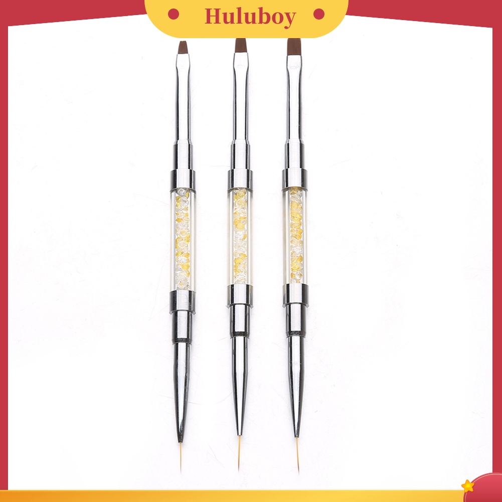 Huluboy Huluboy♡ Pen Brush Nail Art UV Gel Gagang Berlian Imitasi Untuk Manicure