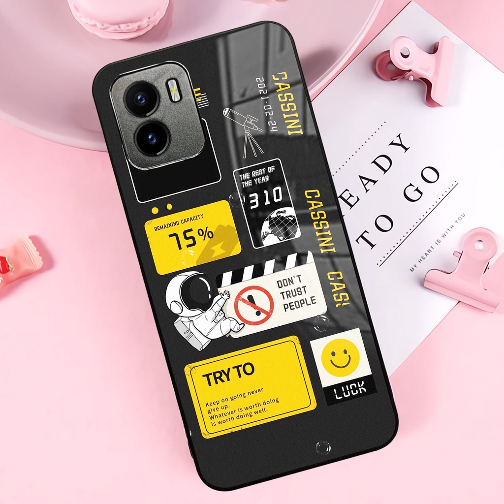 Case Glossy Vivo | Y15s | Y01 | Casing Kilau Hp | Motif Aesthetic Nasa
