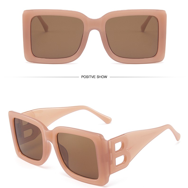 2021 Kacamata Hitam Wanita Frame Kotak Tebal Besar Gaya Retro Vintage Korea