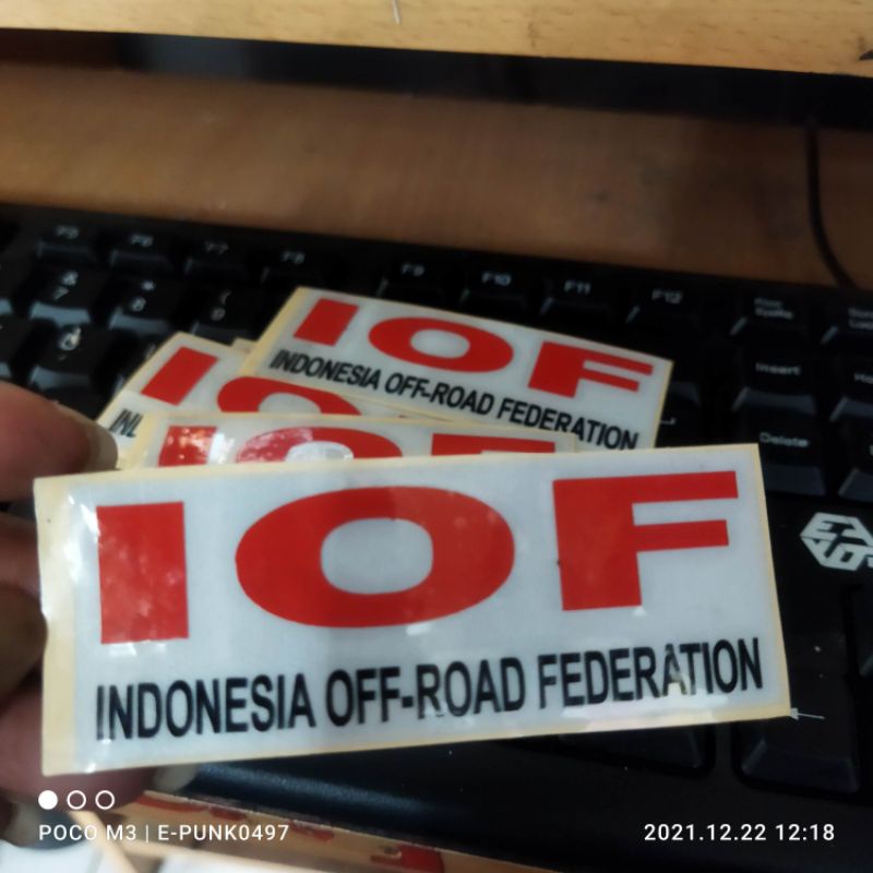 Cutting Sticker Sticker IOF Indonesia Offroad Federation