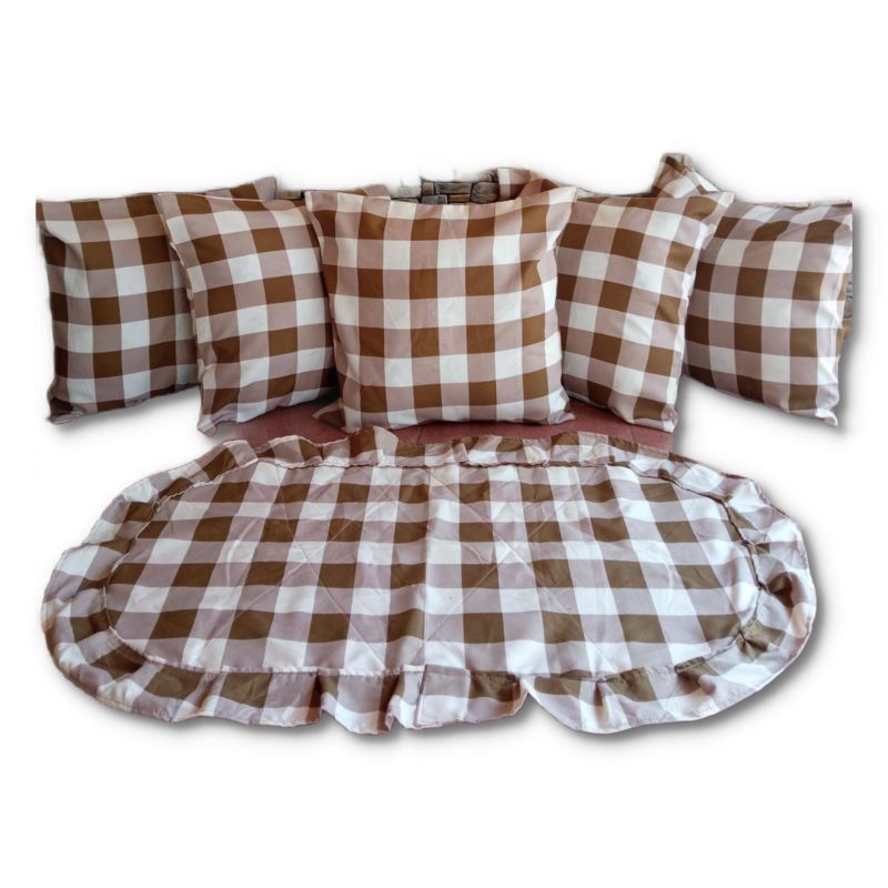 SARUNG BANTAL SOFA ANEKA MOTIF UKURAN 40X40 CM ,SHABY, BUNGA, ABSTRAK, SCANDINAVIAN,  1 SET 5 SARBAN + TAPLAK ( C O D )