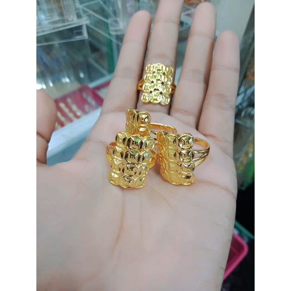 REPLIKA CINCIN LAPIS EMAS ANTI KARAT KADAR 700 CINCIN KUNING YAXIYA XUPING TERMURAH