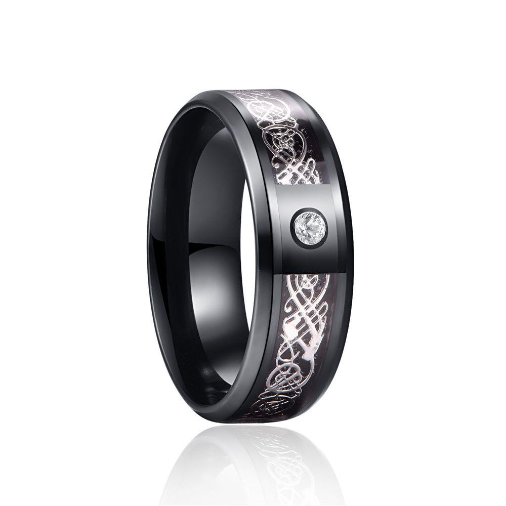 Preva Rings Perhiasan Fashion Baru Baja Titanium Zirkon Batu Rings