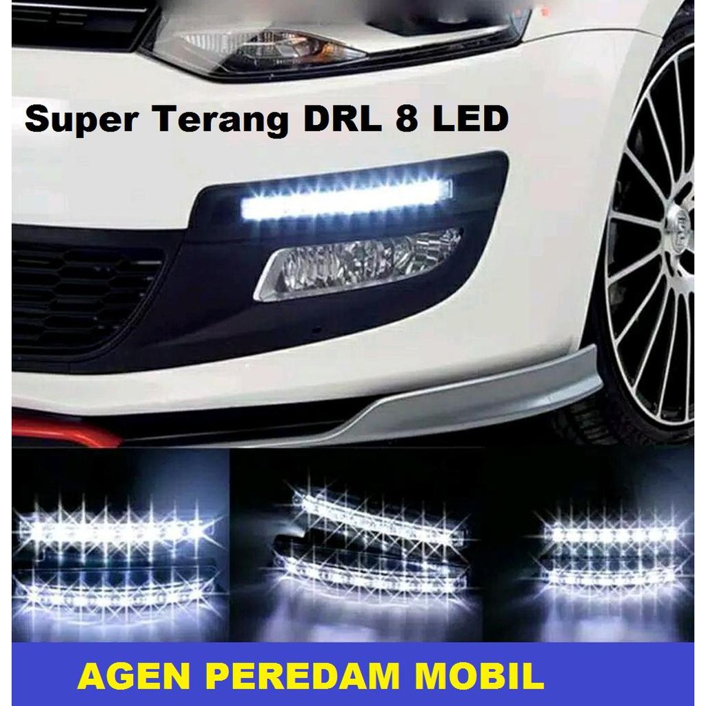 Daytime Running Light Drl 8 Led Dengan Fungsi Lampu Sein