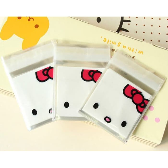 

CVCV036 PLASTIK FANCY COOKIES - KUE - PERMEN - ROTI 14X14 HELLO KITTY